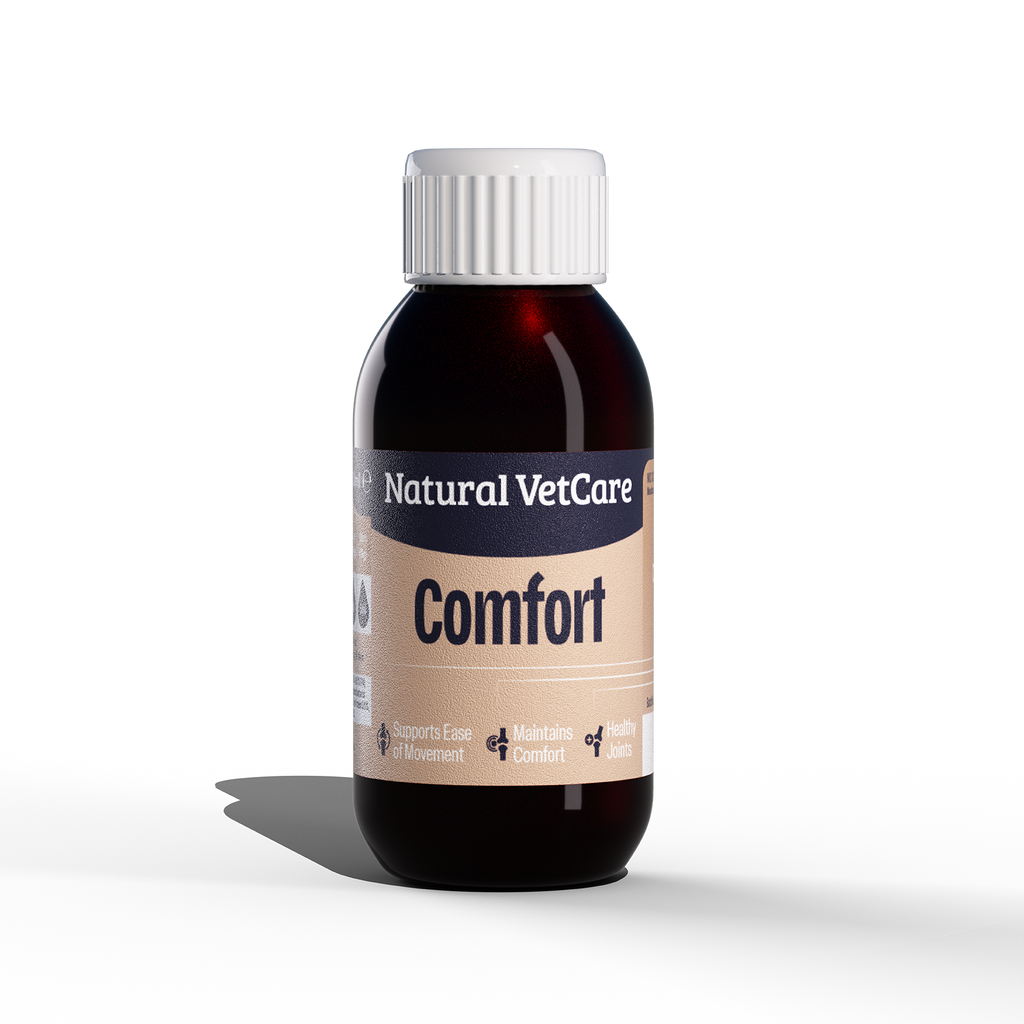 Bottle of Natural VetCare Comfort on a white background