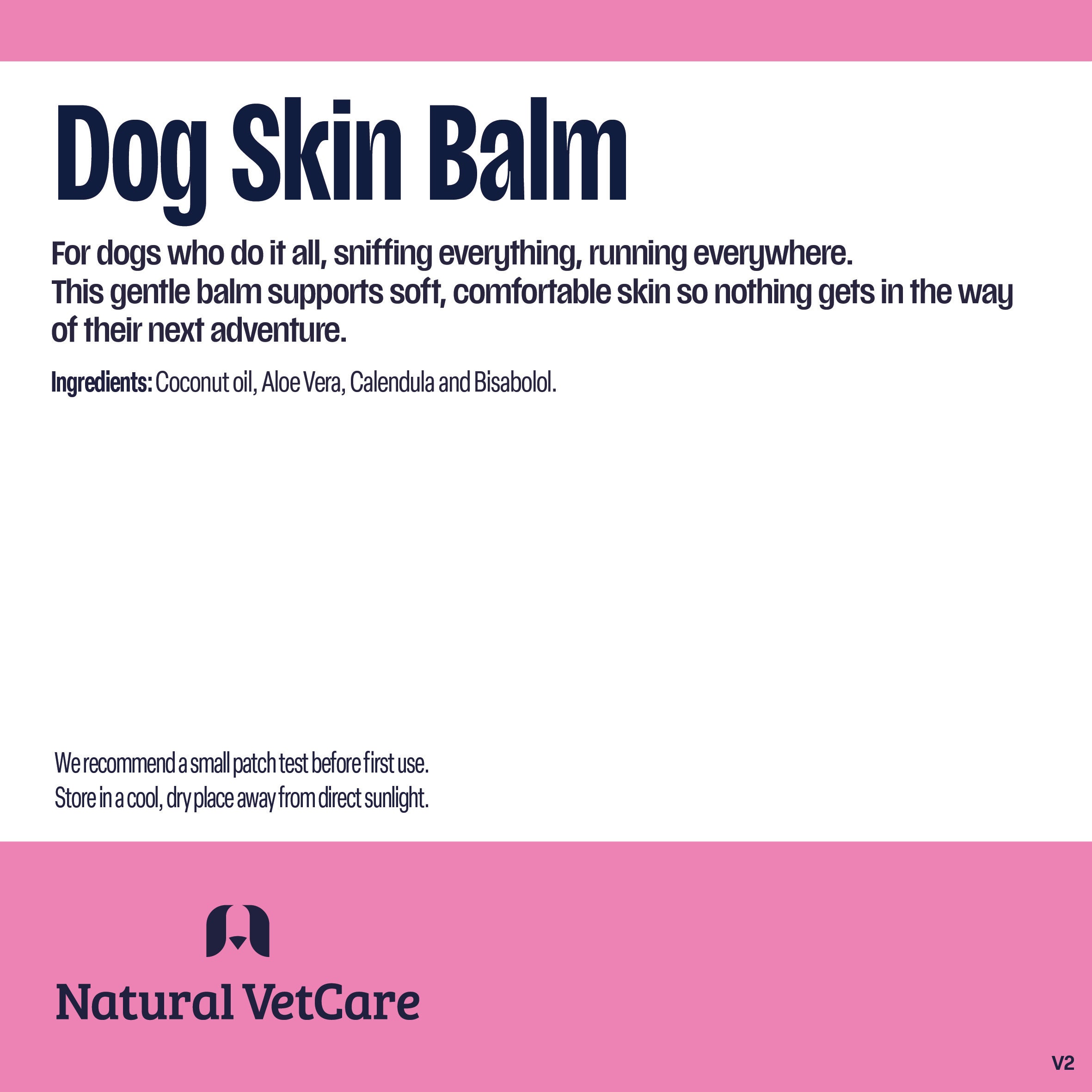 Natural Vetcare Nose & Paw Balm 80g Dog Supplement Balm