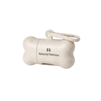Beige bone-shaped pet toy with 'Natural VetCare' logo on a white background
