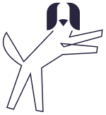 An illustration of a relaxed dog lying down, representing the calming effects of Comfort Oil.